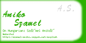 aniko szamel business card